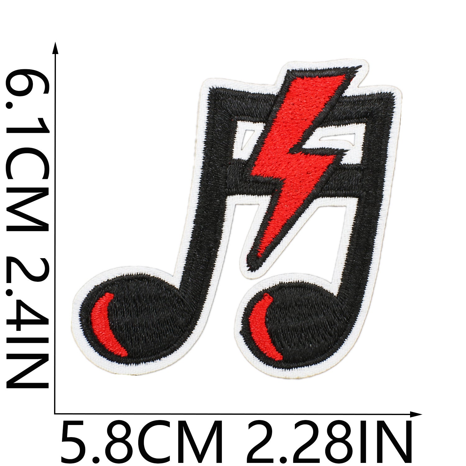 Wholesale Music skull embroidery patch guitar note patch